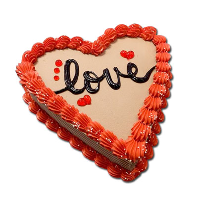 "Heart shape strawberry cake - 1kg - Click here to View more details about this Product